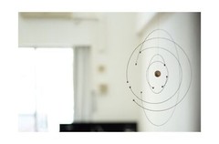 Niels Bohr Atom Model Hanging Mobile – 9 Inches – Steel – Handmade in Denmark…