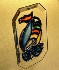 Vintage Sun Catcher Sailboat Plastic
