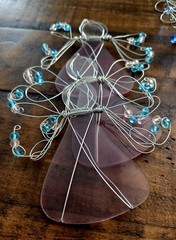 Angel Lot Of 8 Acrylic Ornaments Sun Catcher Stained Glass Seaglass New