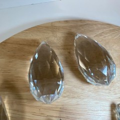 10 Crystal Faceted Round Teardrop Suncatcher Hanging Prism Rainbow Maker 2.75″