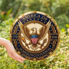 Semiquincentennial United States Stained Glass Suncatcher