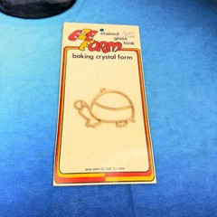 Vtg EZE FORM Turtle Metal Frame No 804 Suncatcher Aaron Supply Baking Crystal