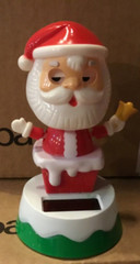 Solar Powered Dancing Toy Bobble Head Christmas SANTA In the Chimney w/Bell