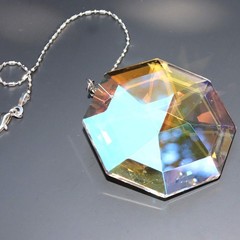 3.15in/80mm Hanging Prism Crystal Suncatcher, Colorful 3.15 inches, Ab Color
