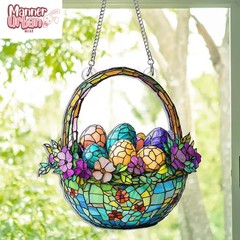 Easter Acrylic Suncatcher Colorful Window Decor Spring Holiday Gift Bright