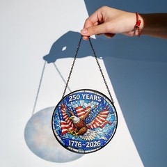 United States 250th Anniversary Stained Glass Suncatcher