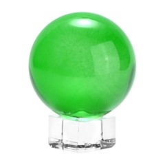 50mm/2 Inch K5 Crystal Glass Ball with Stand Solid Crystal Ball [Green]