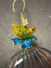 NIB Avon 2000s Butterfly Glass Suncatcher Iridescent Orb, 3×4.5” FREE SHIPPING