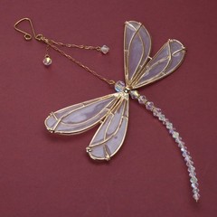 Crystal Rainbow Dragonfly Window Hanging Ornament Garden Home Decor