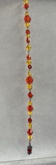 Red & Yellow Beaded Hanging Suncatcher Decor Strand for Adults