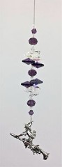 Witch broomstick crystal suncatcher wicca gift carmirror window suncatchers