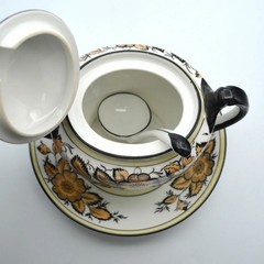 Antique sugar pot Noritake Old Noritake Lustreware Hand-painted for From Japan