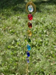 Rainbow Stars & Moon Suncatcher With Prism Beads, Crystals, Window Home Decor