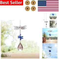 Crystal Dragonfly Suncatcher K9 Prism Hanging Window Rainbow Maker Blue Gift