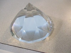 hand cut stunning Crystal Diamond Designed optical illusion suncatcher prism