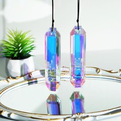 1/2pcs Large Crystal Sun Catcher Prisms for Windows, Colored Suncatcher Crystals