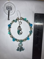 Mermaid Sun-catcher Charm Window or Mirror Charm Glass Beads Handmade