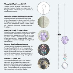 Sympathy Gifts for Dog Loss | Pet Memorial Crystal Suncatcher & Card