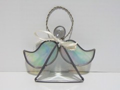 Stained Glass And Pewter Angel Suncatcher