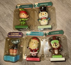 CHRISTMAS SOLAR DANCERS – SANTA, SNOWMAN, ELF , MOUSE AND REINDEER – LOT OF 5