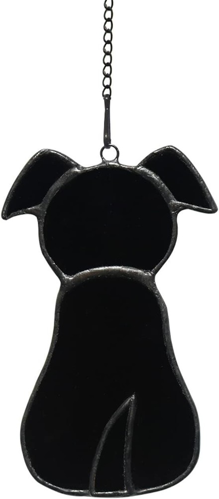 Pet Dog Memorial Stained Glass Window Hanging Gift Handmade