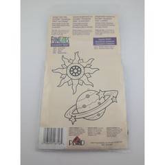 Plaid Funlites Sun Catchers Ready To Color Saturn Sun Planet Vintage 1997 16716