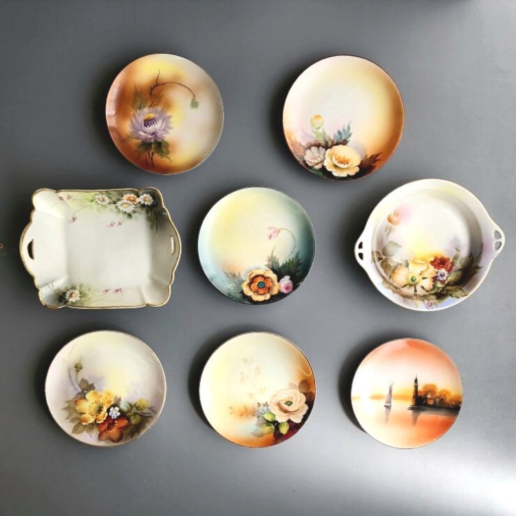 Taisho-era old Noritake plate with roses stylish Noritake Noritake From Japan