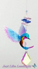 Pink Hummingbird Crystal Suncatcher car mirror rainbow hanging gift for mum