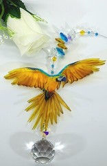 Kookaburra / Rainbow Bird Suncatchers, Crystal Suncatcher Gift, window hanging