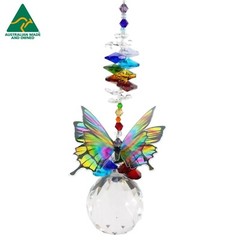 Rainbow Butterfly, large Australian made Crystal Suncatchers,chakra prism gifts