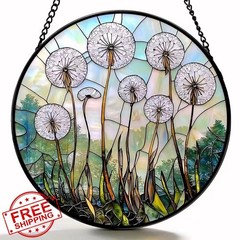 VIOYOUNS Dandelion Suncatcher 12×12 IN