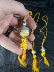 Oriental Hanging Glass Boar, Goat, Pig, Dog, Veterinarian? Ornaments IOB