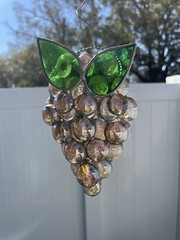 Grape Cluster Sun Catcher 5.5”. Champagne Color.