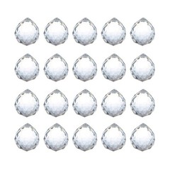 Hanobo 20mm Clear Feng Shui Crystal Ball Prisms Pendant Suncatcher Hanging Fa…