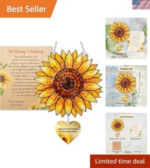 Sunflower Suncatcher Ornament – Acrylic Sunflower Window Hanging Decoration, …