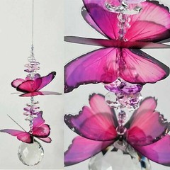 Large Butterfly Crystal Suncatcher gift, suncatchers handmade in Australia