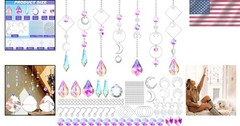 Elegant DIY Crystal Sun Catchers Kit – 355 Pieces for Indoor and Garden Use