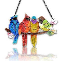 Stained Glass Bird Suncatcher for Home Decor Perfect Gift for Any Occasion