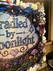 Handmade Amethyst Crystal Window Hanging Gemstone Moon Suncatcher Decor