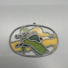 Vtg Mallard Ducks Sun Catcher Stained “Glass” Look Window Decoration Ornament