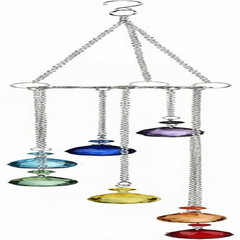 Handmade Crystal Suncatcher Wind Chime – Colorful Rainbow Maker Prisms for Windo