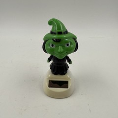 Solar Powered Dancing Bobble Head Toy Halloween Witch, Color Faded From Sun