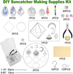 DIY Suncatcher Kit, 400Pcs Crystal Sun Catchers Ornament Making Supplies Arts an