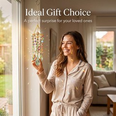 HDCRYSTALGIFTS Crystal Suncatchers for Window Hanging Glass Wind Multi Color