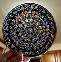 Notre Dame Rose Window Glassmasters Stained Glass Guild Religious Sun Catcher