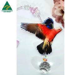 Cockatoo Crystal Suncatcher gift, (Kookaburra Macaw +) sun catcher suncatchers