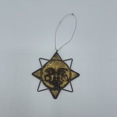 90s Whimsigoth Sun Astrology Brass Window Ornament