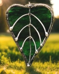 Religious Cross Handmade Authentic Traditional Stained Glass Suncatcher White