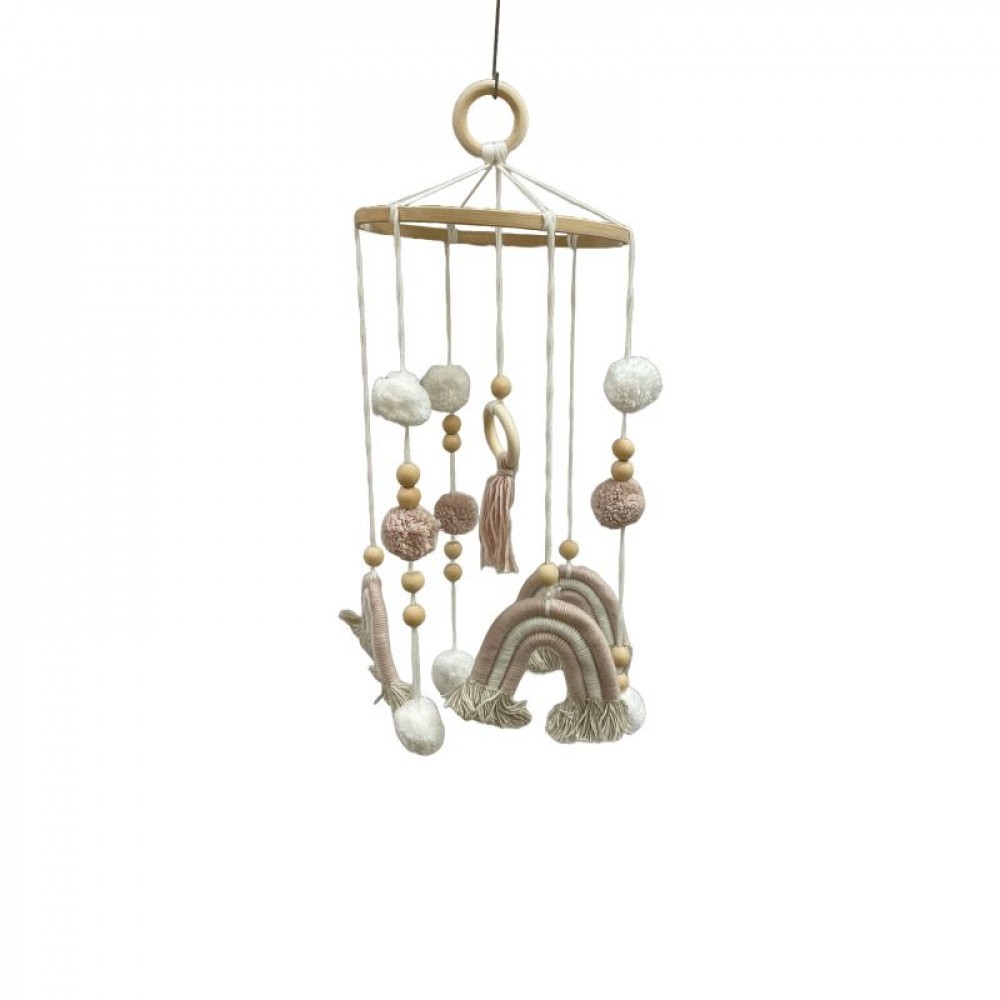 Macrame Rainbows And Balls Mobile Decoration