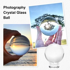 60mm/2.4 Inch K5 Crystal Glass Ball with Stand Solid Crystal Ball [Clear]